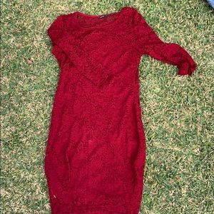 Red laced dress